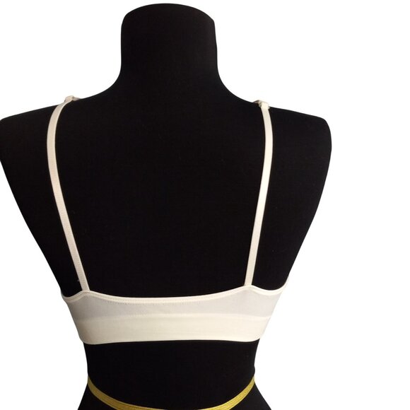 Maidenform M 34 Bralette Adjustable Straps Nylon Blend Seamless White NEW - Picture 3 of 6